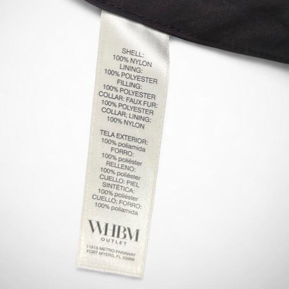 WHBM Black Quilted Faux Shearling Vest (Size M) - Picture 8 of 8